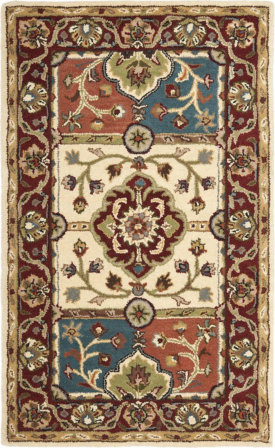 image:imageSAFAVIEH Heritage Collection Area Rug 5 x 8 Multi amp Red Handmade Traditional Oriental Wool Ideal for High Traffic Areas in Living Room Bedroom HG925AMultiRed