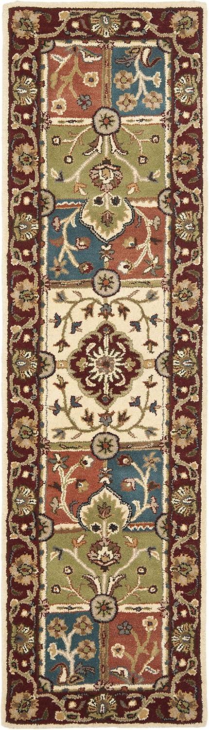 image:imageSAFAVIEH Heritage Collection Area Rug 5 x 8 Multi amp Red Handmade Traditional Oriental Wool Ideal for High Traffic Areas in Living Room Bedroom HG925AMultiRed