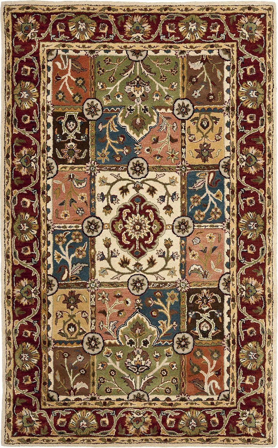 image:imageSAFAVIEH Heritage Collection Area Rug 5 x 8 Multi amp Red Handmade Traditional Oriental Wool Ideal for High Traffic Areas in Living Room Bedroom HG925AMultiRed