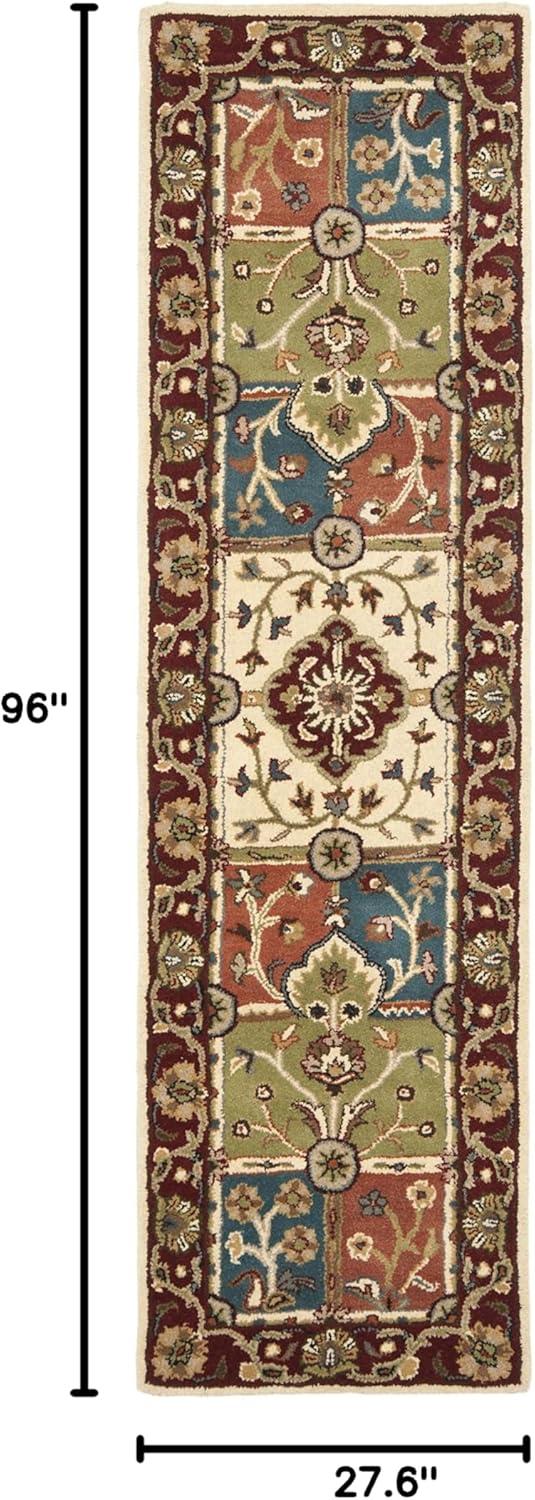 image:imageSAFAVIEH Heritage Collection Area Rug 5 x 8 Multi amp Red Handmade Traditional Oriental Wool Ideal for High Traffic Areas in Living Room Bedroom HG925AMultiRed