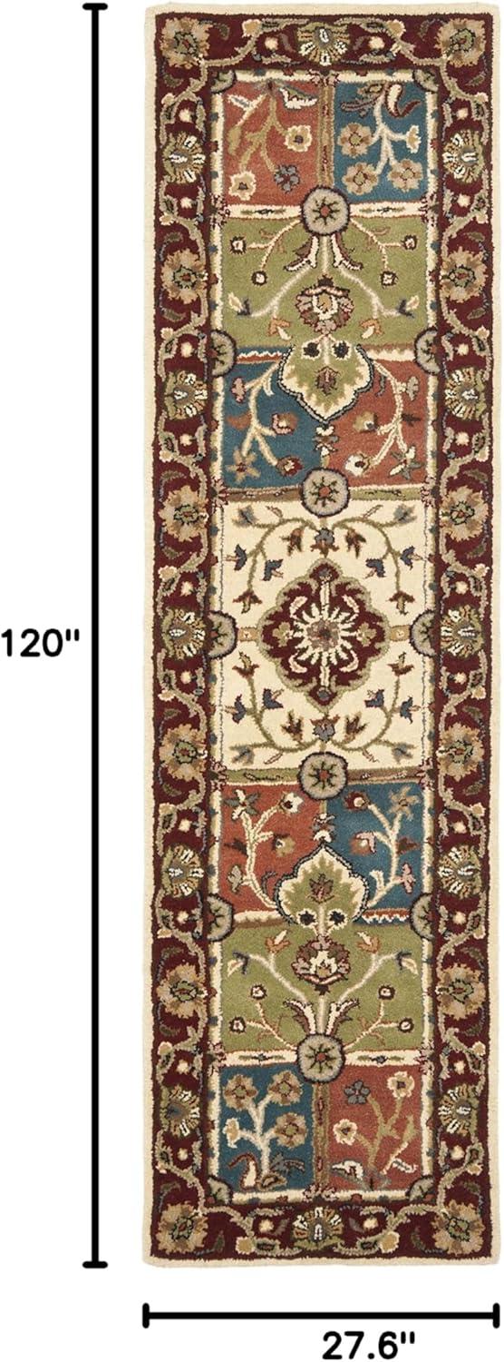 image:imageSAFAVIEH Heritage Collection Area Rug 5 x 8 Multi amp Red Handmade Traditional Oriental Wool Ideal for High Traffic Areas in Living Room Bedroom HG925AMultiRed