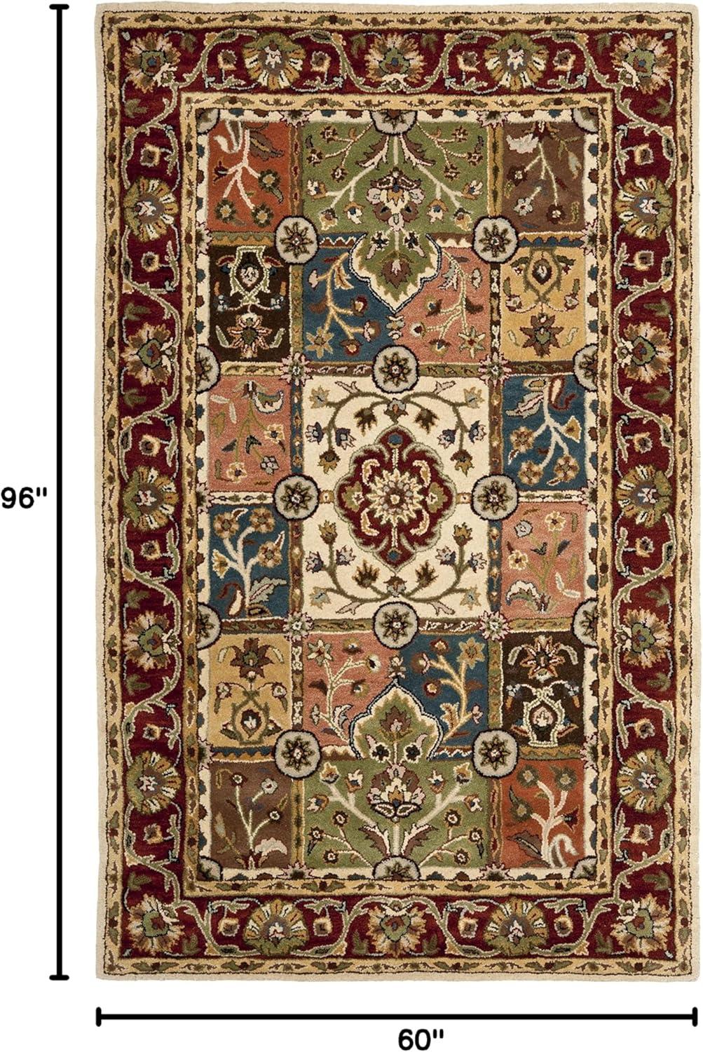 image:imageSAFAVIEH Heritage Collection Area Rug 5 x 8 Multi amp Red Handmade Traditional Oriental Wool Ideal for High Traffic Areas in Living Room Bedroom HG925AMultiRed
