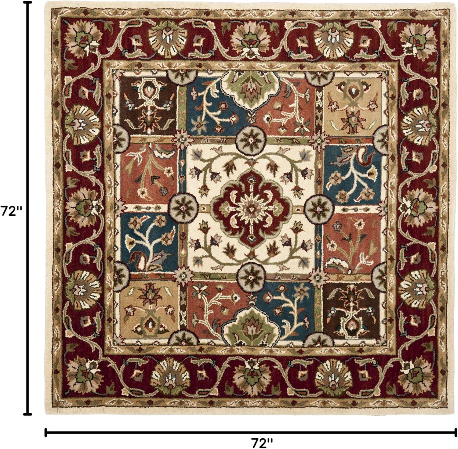image:imageSAFAVIEH Heritage Collection Area Rug 5 x 8 Multi amp Red Handmade Traditional Oriental Wool Ideal for High Traffic Areas in Living Room Bedroom HG925AMultiRed