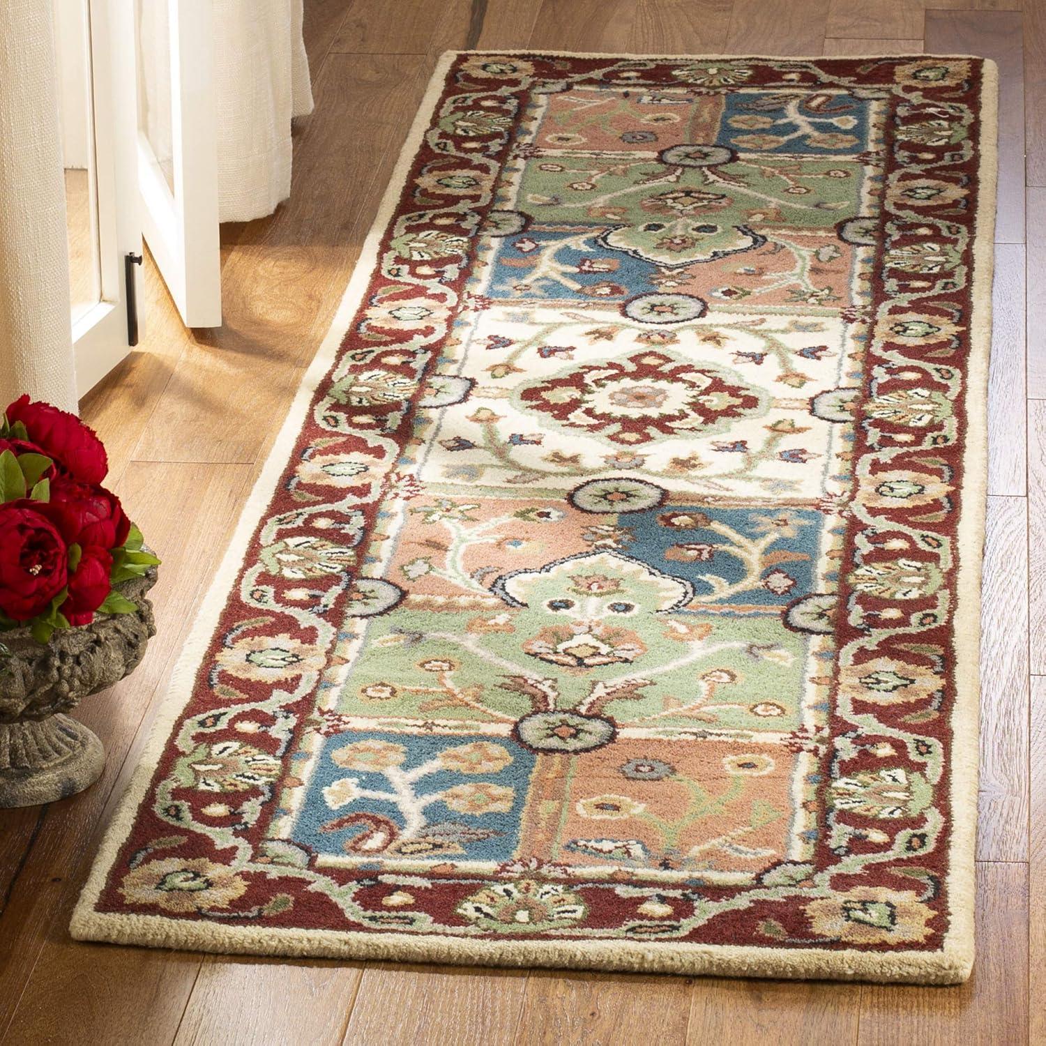 image:imageSAFAVIEH Heritage Collection Area Rug 5 x 8 Multi amp Red Handmade Traditional Oriental Wool Ideal for High Traffic Areas in Living Room Bedroom HG925AMultiRed