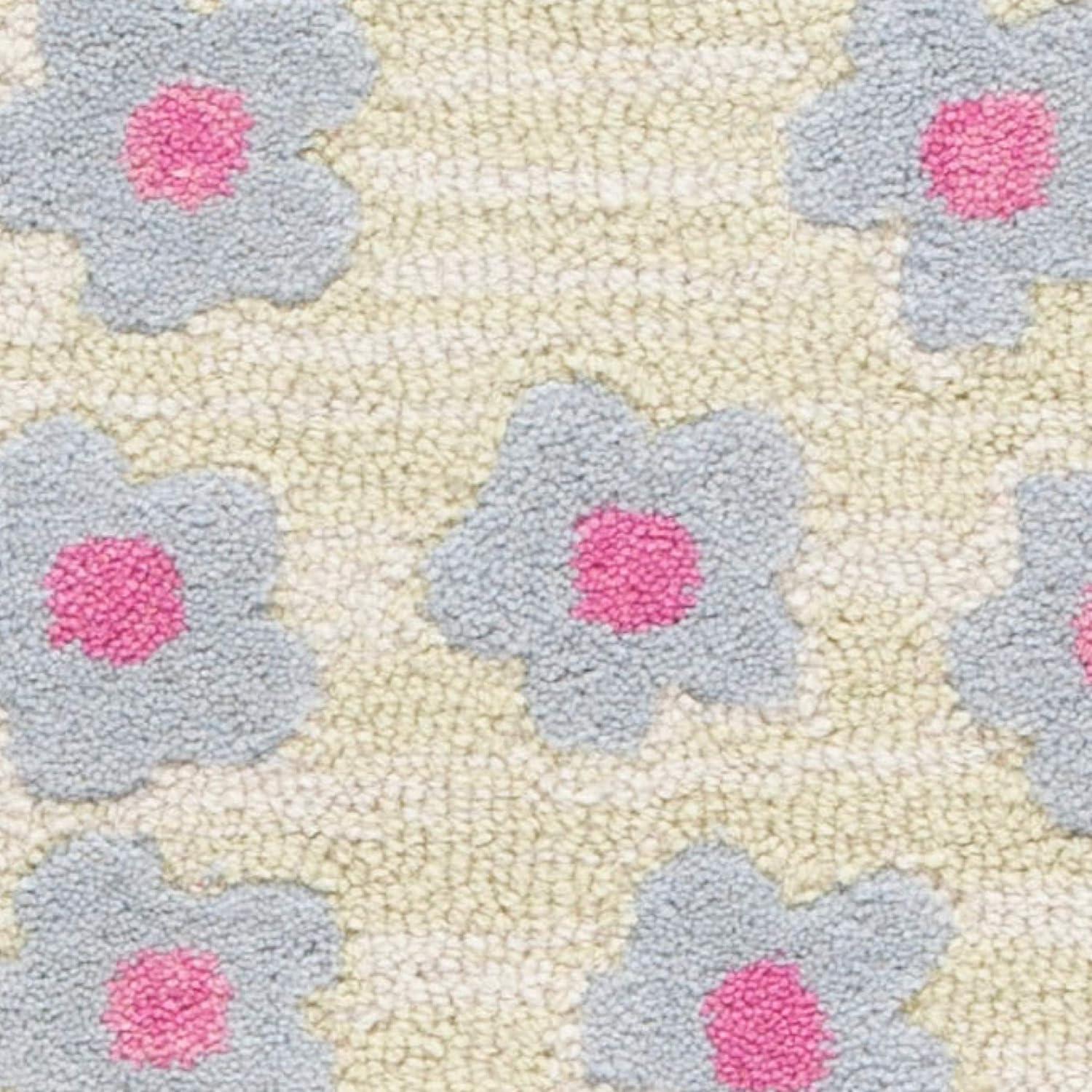image:imageSAFAVIEH Kids Collection Area Rug 5 x 8 Pink amp Multi Handmade Floral Wool Ideal for High Traffic Areas in Living Room Bedroom SFK356APinkMulti