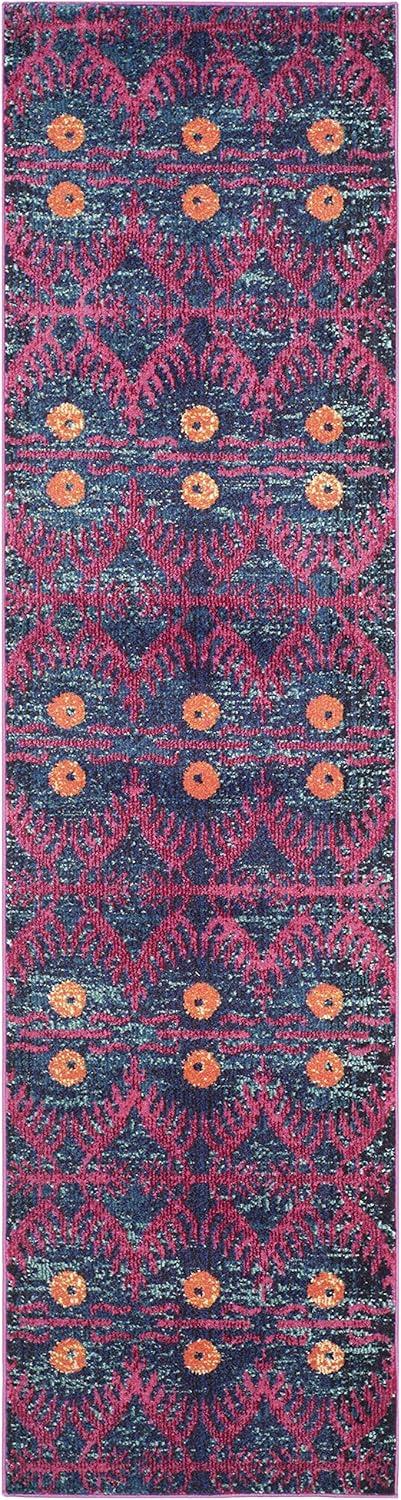 image:imageSAFAVIEH Monaco Collection Accent Rug 4 x 57 Pink amp Multi Boho Design NonShedding amp Easy Care Ideal for High Traffic Areas in Entryway Living Room Bedroom MNC213DPinkMulti