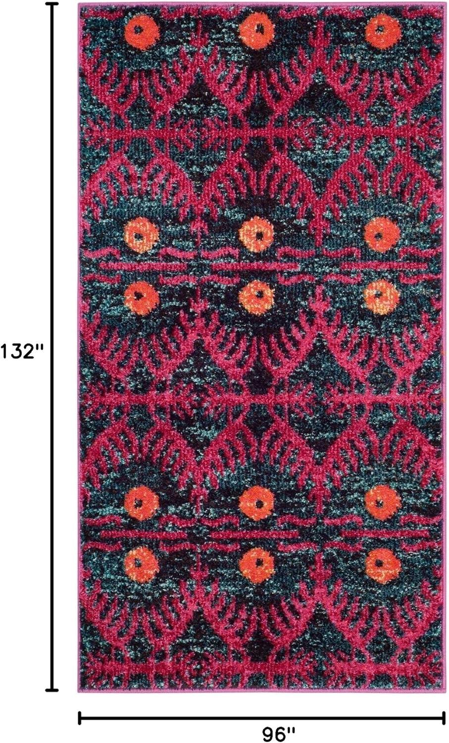 image:imageSAFAVIEH Monaco Collection Accent Rug 4 x 57 Pink amp Multi Boho Design NonShedding amp Easy Care Ideal for High Traffic Areas in Entryway Living Room Bedroom MNC213DPinkMulti