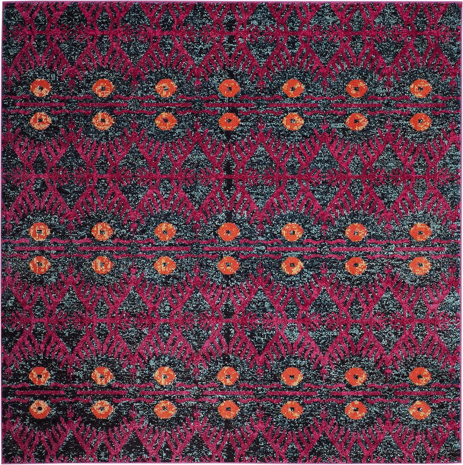 image:imageSAFAVIEH Monaco Collection Accent Rug 4 x 57 Pink amp Multi Boho Design NonShedding amp Easy Care Ideal for High Traffic Areas in Entryway Living Room Bedroom MNC213DPinkMulti