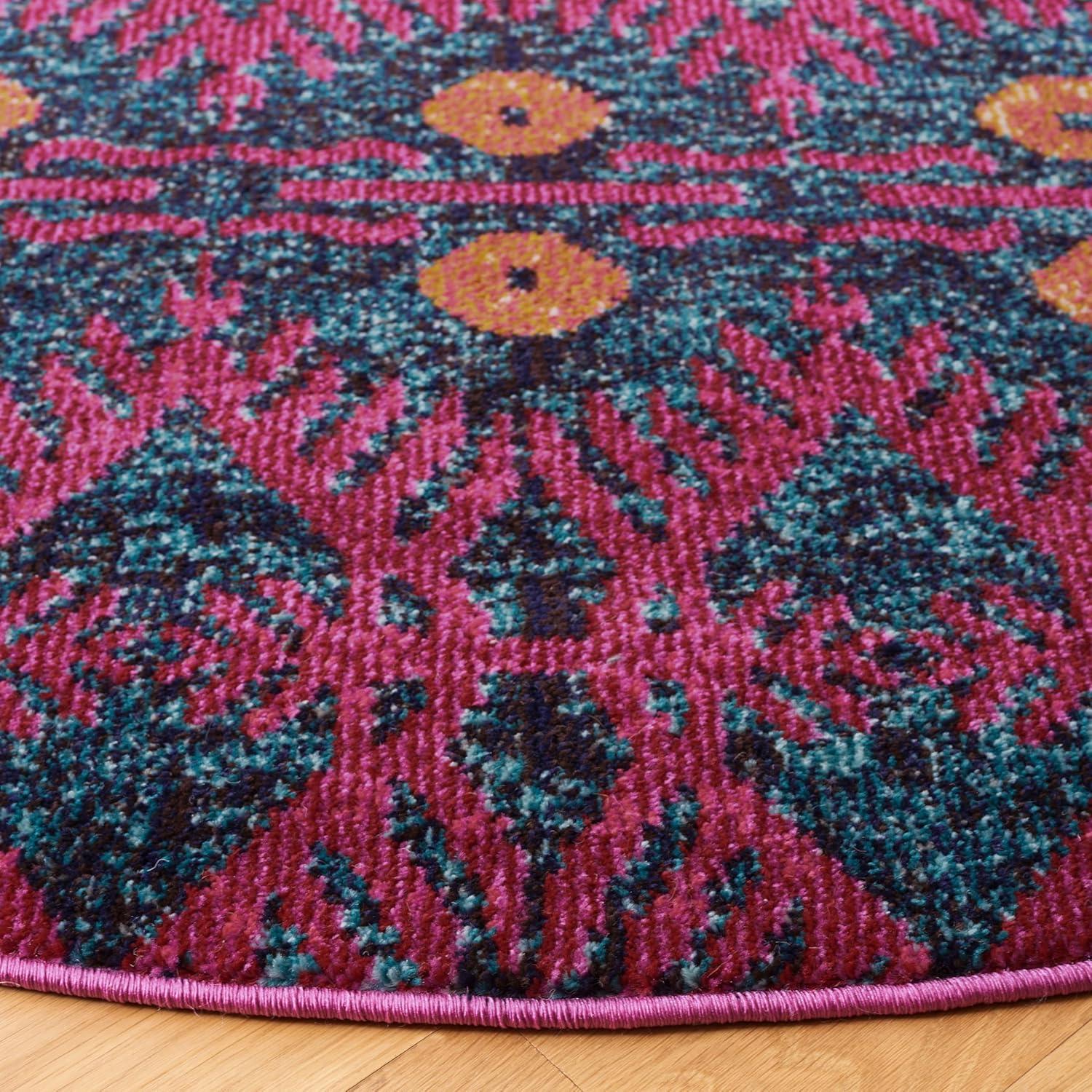 image:imageSAFAVIEH Monaco Collection Accent Rug 4 x 57 Pink amp Multi Boho Design NonShedding amp Easy Care Ideal for High Traffic Areas in Entryway Living Room Bedroom MNC213DPinkMulti