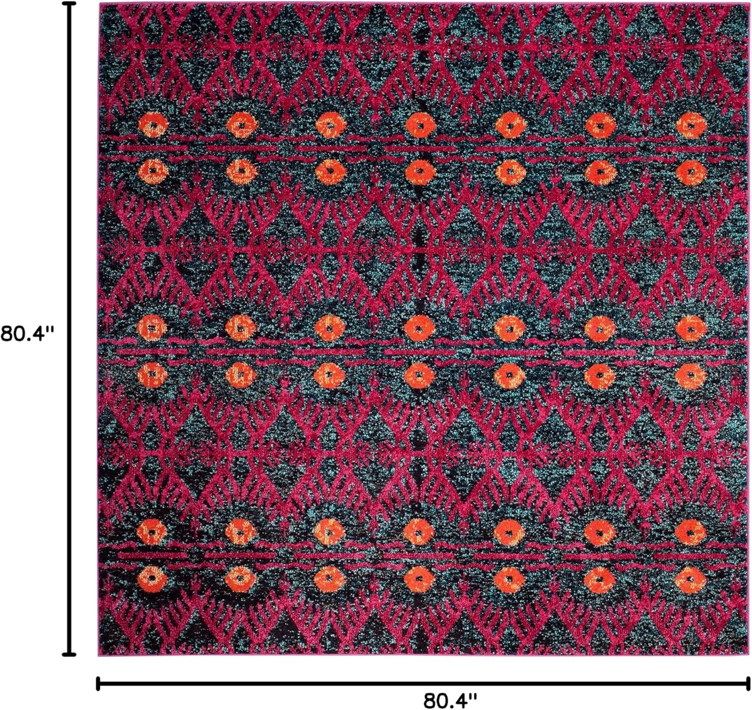 image:imageSAFAVIEH Monaco Collection Accent Rug 4 x 57 Pink amp Multi Boho Design NonShedding amp Easy Care Ideal for High Traffic Areas in Entryway Living Room Bedroom MNC213DPinkMulti