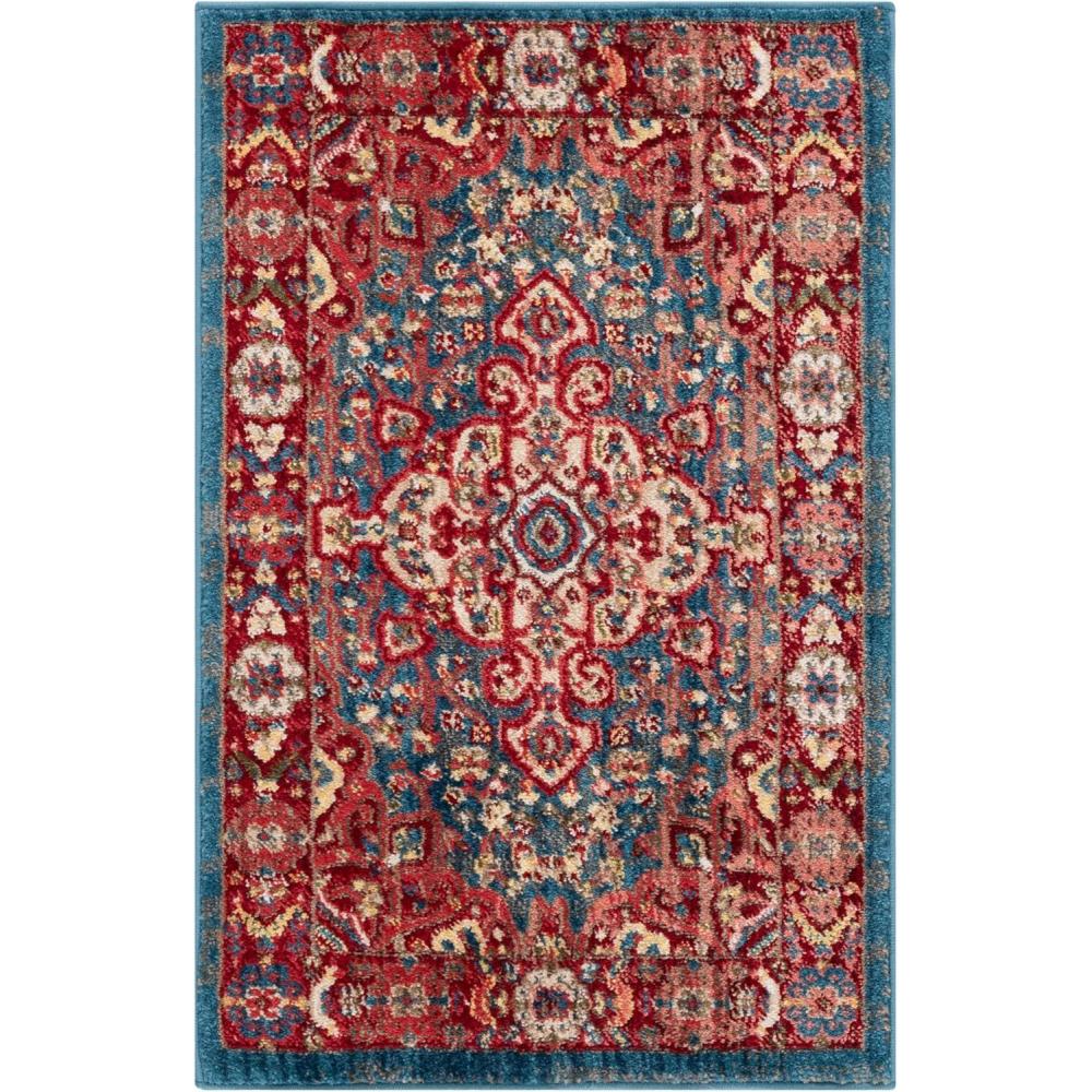 image:imageSAFAVIEH Area Rug 8x10 Kashan Collection Large Blue amp Red Traditional Oriental Design NonShedding amp Easy Cleaning Ideal for Living Room Bedroom Office Dining Space KSN305ABlueRed