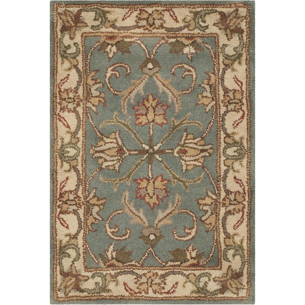image:imageSAFAVIEH Heritage Collection Area Rug 5 x 8 Blue amp Beige Handmade Traditional Oriental Wool Ideal for High Traffic Areas in Living Room Bedroom HG811BBlueBeige