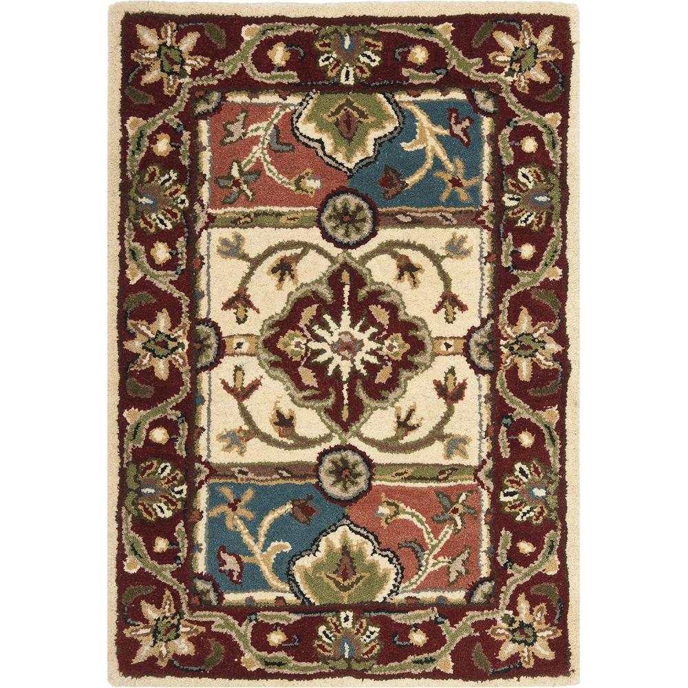 image:imageSAFAVIEH Heritage Collection Area Rug 5 x 8 Multi amp Red Handmade Traditional Oriental Wool Ideal for High Traffic Areas in Living Room Bedroom HG925AMultiRed