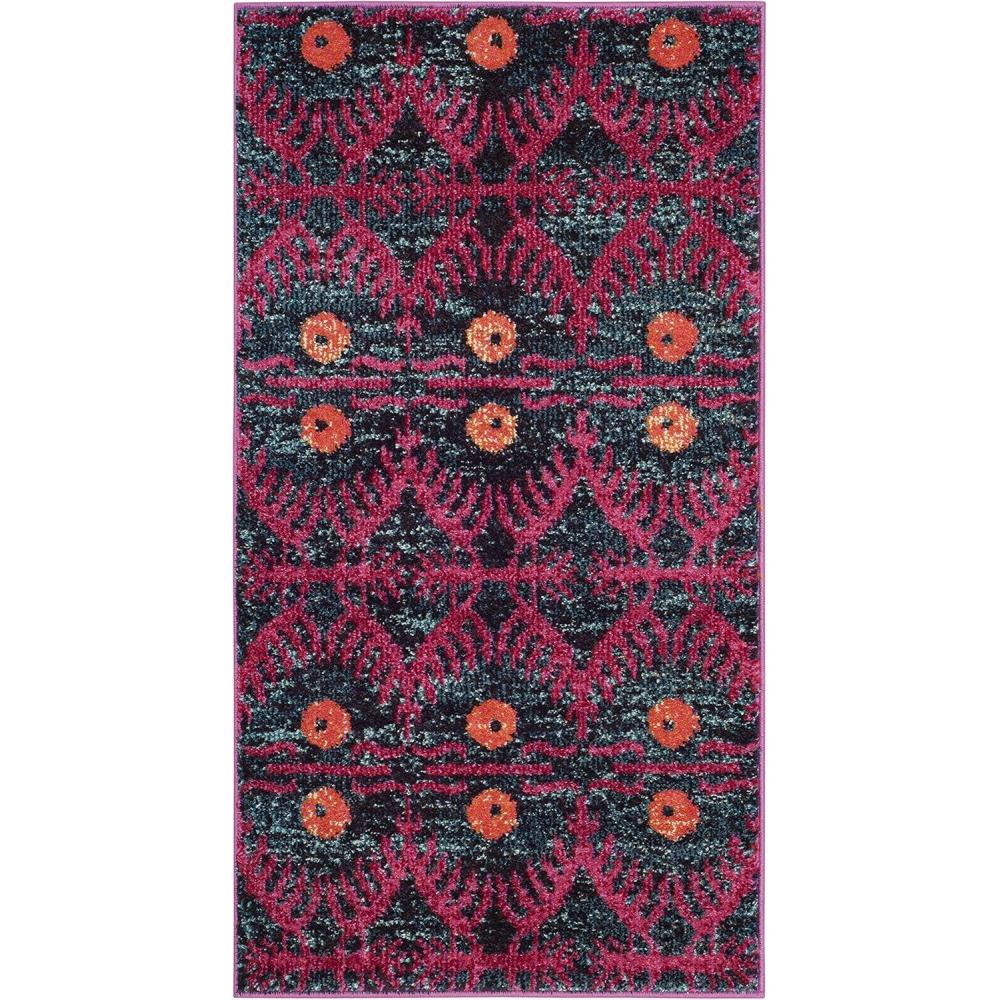image:imageSAFAVIEH Monaco Collection Accent Rug  4 x 57 Pink amp Multi Boho Design NonShedding amp Easy Care Ideal for High Traffic Areas in Entryway Living Room Bedroom MNC213DPinkMulti