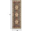 SAFAVIEH Area Rug 8×10 – Kashan Collection – Large – Ivory & Blue, Traditional Oriental Design, Non-Shedding & Easy Cleaning, Ideal for Living Room, Bedroom, Office, Dining Space (KSN306A)(Ivory/Blue)