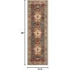 SAFAVIEH Area Rug 8×10 – Kashan Collection – Large – Ivory & Blue, Traditional Oriental Design, Non-Shedding & Easy Cleaning, Ideal for Living Room, Bedroom, Office, Dining Space (KSN306A)(Blue/Red)