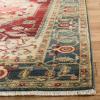SAFAVIEH Area Rug 8×10 – Kashan Collection – Large – Ivory & Blue, Traditional Oriental Design, Non-Shedding & Easy Cleaning, Ideal for Living Room, Bedroom, Office, Dining Space (KSN306A)(Blue/Red)