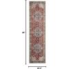 SAFAVIEH Area Rug 8×10 – Vintage Persian Collection – Large – Red & Blue, Traditional Oriental Distressed Design, Non-Shedding & Easy Cleaning, Ideal for Living Room, Bedroom, Dining Space (VTP478Q)(Red/Blue)