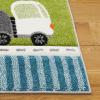 SAFAVIEH Carousel Kids Collection Area Rug – 6’7″ x 9′, Grey & Light Blue, Non-Shedding & Easy Care, Ideal for High Traffic Areas for Boys & Girls in Playroom, Nursery, Bedroom (CRK193F)(Green/Grey)