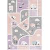 SAFAVIEH Carousel Kids Collection Area Rug – 6’7″ x 9′, Grey & Light Blue, Non-Shedding & Easy Care, Ideal for High Traffic Areas for Boys & Girls in Playroom, Nursery, Bedroom (CRK193F)(Grey/Pink)
