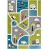 SAFAVIEH Carousel Kids Collection Area Rug – 6’7″ x 9′, Grey & Light Blue, Non-Shedding & Easy Care, Ideal for High Traffic Areas for Boys & Girls in Playroom, Nursery, Bedroom (CRK193F)(Green/Grey)
