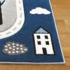 SAFAVIEH Carousel Kids Collection Area Rug – 6’7″ x 9′, Grey & Light Blue, Non-Shedding & Easy Care, Ideal for High Traffic Areas for Boys & Girls in Playroom, Nursery, Bedroom (CRK193F)(Grey/Blue)