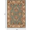 SAFAVIEH Heritage Collection Area Rug – 5′ x 8′, Blue & Beige, Handmade Traditional Oriental Wool, Ideal for High Traffic Areas in Living Room, Bedroom (HG811B)(Blue/Beige)