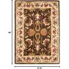 SAFAVIEH Heritage Collection Area Rug – 5′ x 8′, Brown & Beige, Handmade Traditional Oriental Wool, Ideal for High Traffic Areas in Living Room, Bedroom (HG818A)(Brown/Beige)