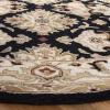 SAFAVIEH Heritage Collection Area Rug – 5′ x 8′, Espresso & Ivory, Handmade Traditional Oriental Wool, Ideal for High Traffic Areas in Living Room, Bedroom (HG817B)(Black/Ivory)