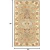 SAFAVIEH Heritage Collection Area Rug – 5′ x 8′, Light Green & Beige, Handmade Traditional Oriental Wool, Ideal for High Traffic Areas in Living Room, Bedroom (HG959A)(Light Green/Beige)