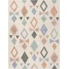 SAFAVIEH Kids Collection Accent Rug – 4′ x 6′, Ivory & Multi, Handmade Geometric Wool, Ideal for High Traffic Areas in Entryway, Living Room, Bedroom (SFK901A)(Ivory/Multi)