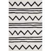 SAFAVIEH Kids Collection Area Rug – 5′ x 7′, Navy & Ivory, Handmade Moroccan Wool, Ideal for High Traffic Areas in Living Room, Bedroom (SFK907N)(Ivory/Black)