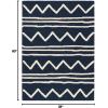 SAFAVIEH Kids Collection Area Rug – 5′ x 7′, Navy & Ivory, Handmade Moroccan Wool, Ideal for High Traffic Areas in Living Room, Bedroom (SFK907N)(Navy/Ivory)