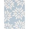 SAFAVIEH Kids Collection Area Rug – 5′ x 7′, Pink & Ivory, Handmade Daisy Wool, Ideal for High Traffic Areas in Living Room, Bedroom (SFK914P)(Light Blue / Ivory)