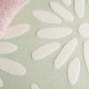 SAFAVIEH Kids Collection Area Rug – 5′ x 7′, Pink & Ivory, Handmade Daisy Wool, Ideal for High Traffic Areas in Living Room, Bedroom (SFK914P)(Sage/Ivory)