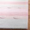 SAFAVIEH Kids Collection Area Rug – 5′ x 8′, Aqua & Ivory, Handmade Stripe Wool, Ideal for High Traffic Areas in Living Room, Bedroom (SFK801J)(Light Blue/Pink)