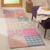 SAFAVIEH Kids Collection Area Rug – 5′ x 8′, Pink & Multi, Handmade Floral Wool, Ideal for High Traffic Areas in Living Room, Bedroom (SFK356A)(Pink/Multi)