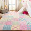 SAFAVIEH Kids Collection Area Rug – 5′ x 8′, Pink & Multi, Handmade Floral Wool, Ideal for High Traffic Areas in Living Room, Bedroom (SFK356A)(Pink/Multi)