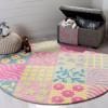 SAFAVIEH Kids Collection Area Rug – 5′ x 8′, Pink & Multi, Handmade Floral Wool, Ideal for High Traffic Areas in Living Room, Bedroom (SFK356A)(Pink/Multi)