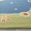 SAFAVIEH Kids Collection Area Rug – 6′ Round, Blue & Green, Handmade Floral Wool, Ideal for High Traffic Areas in Living Room, Bedroom (SFK383A)(Blue/Green)