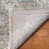 SAFAVIEH Samarkand Collection Area Rug – 6′ x 9′, Brown & Rust, Hand-Knotted Traditional Oriental Wool, Ideal for High Traffic Areas in Living Room, Bedroom (SRK167T)(Light Blue / Ivory)