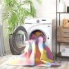 SAFAVIEH Washable Rug Paint Brush Collection – 5’5″ x 7’6″, Fuchsia & Yellow, Slip Resistant & Easy to Clean, Ideal for Living Room, Bedroom, Nursery, Kids Playroom, Dining Space (PTB117A)(Fuchsia/Yellow)