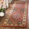 SAFAVIEH Area Rug 8×10 – Kashan Collection – Large – Blue & Red, Traditional Oriental Design, Non-Shedding & Easy Cleaning, Ideal for Living Room, Bedroom, Office, Dining Space (KSN305A)(Red/Ivory)