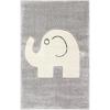 SAFAVIEH Carousel Kids Collection Accent Rug – 3’3″ x 5’3″, Grey & Ivory, Elephant, Non-Shedding & Easy Care, Ideal for High Traffic Areas for Boys & Girls in Playroom, Nursery, Bedroom (CRK165B)(Grey/Ivory)