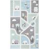 SAFAVIEH Carousel Kids Collection Area Rug – 6’7″ x 9′, Grey & Light Blue, Non-Shedding & Easy Care, Ideal for High Traffic Areas for Boys & Girls in Playroom, Nursery, Bedroom (CRK193F)(Grey/Light Blue)