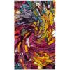 SAFAVIEH Fiesta Shag Collection Accent Rug – 3′ x 5′, Multi, Abstract Rainbow Design, Non-Shedding & Easy Care, 0.5-inch Thick Ideal for High Traffic Areas in Entryway, Living Room, Bedroom (FSG373M)