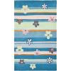 SAFAVIEH Kids Collection Accent Rug – 4′ x 6′, Blue & Multi, Handmade Floral Wool, Ideal for High Traffic Areas in Entryway, Living Room, Bedroom (SFK750A)(Blue/Multi)