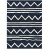 SAFAVIEH Kids Collection Area Rug – 5′ x 7′, Navy & Ivory, Handmade Moroccan Wool, Ideal for High Traffic Areas in Living Room, Bedroom (SFK907N)(Navy/Ivory)