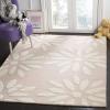 SAFAVIEH Kids Collection Area Rug – 5′ x 7′, Pink & Ivory, Handmade Daisy Wool, Ideal for High Traffic Areas in Living Room, Bedroom (SFK914P)(Pink/Ivory)