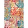 SAFAVIEH Madison Collection Area Rug – 5’3″ x 7’6″, Ivory & Multi, Boho Abstract Distressed Design, Non-Shedding & Easy Care, Ideal for High Traffic Areas in Living Room, Bedroom (MAD429C)(Ivory/Multi)